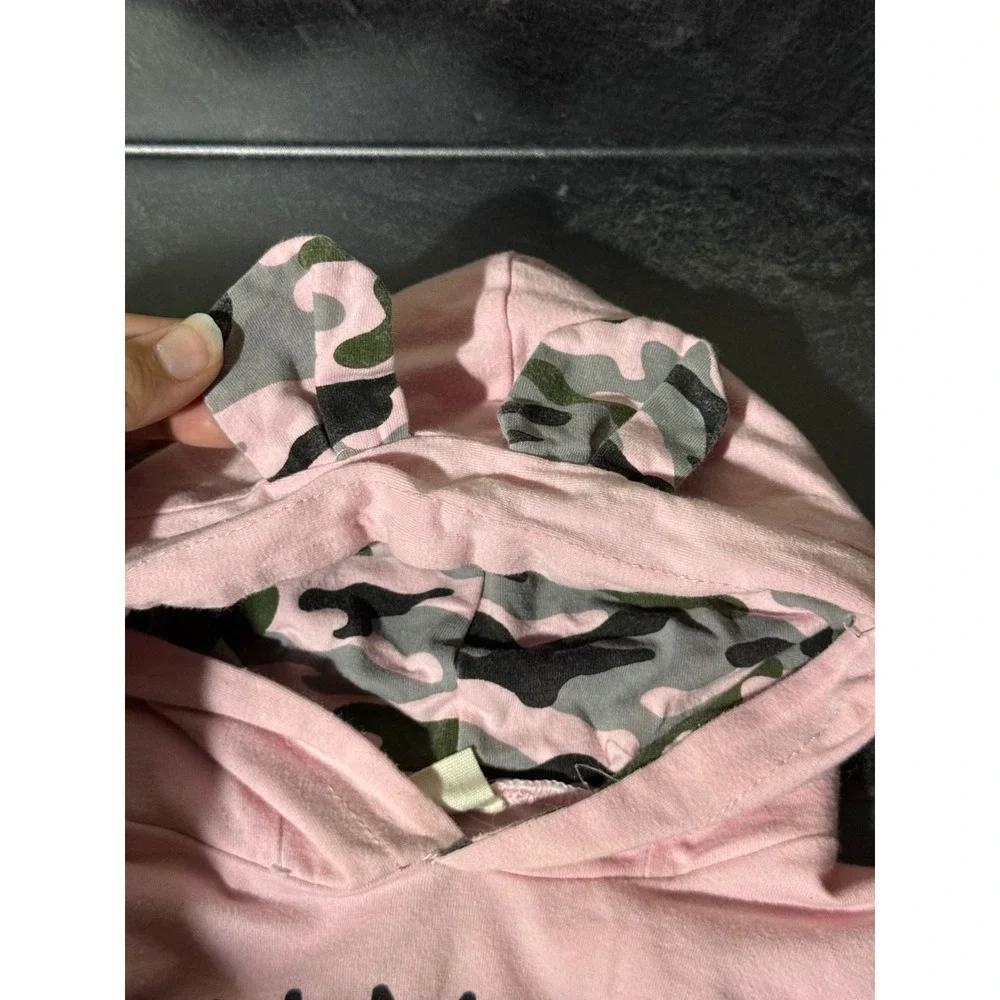 Baby Girls 3pc Camo Bundle Outfit Set 6-9M Mama's Bestie Hoodie Bodysuit Cute